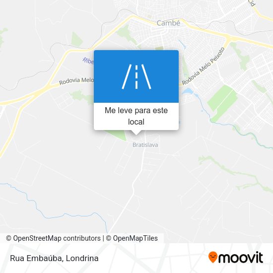 Rua Embaúba mapa