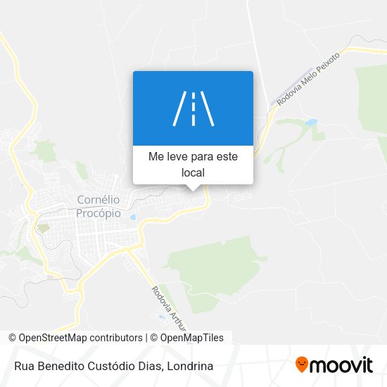 Rua Benedito Custódio Dias mapa