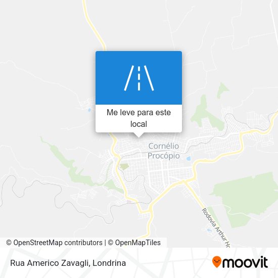 Rua Americo Zavagli mapa