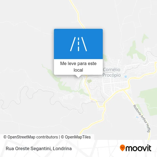Rua Oreste Segantini mapa