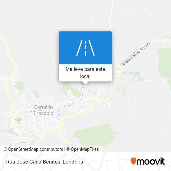 Rua José Cana Benites mapa
