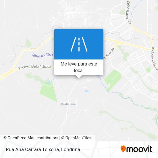 Rua Ana Carrara Teixeira mapa
