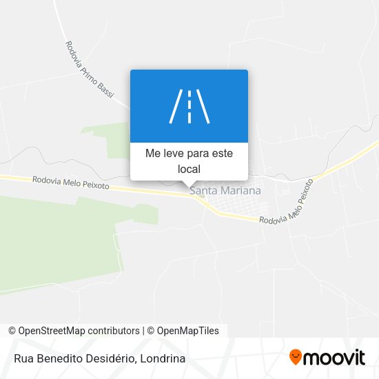 Rua Benedito Desidério mapa