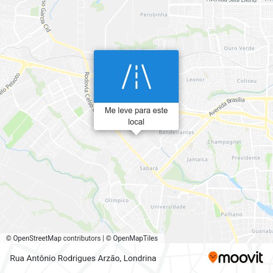 Rua Antônio Rodrigues Arzão mapa