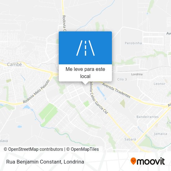 Rua Benjamin Constant mapa