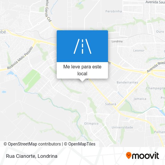 Rua Cianorte mapa