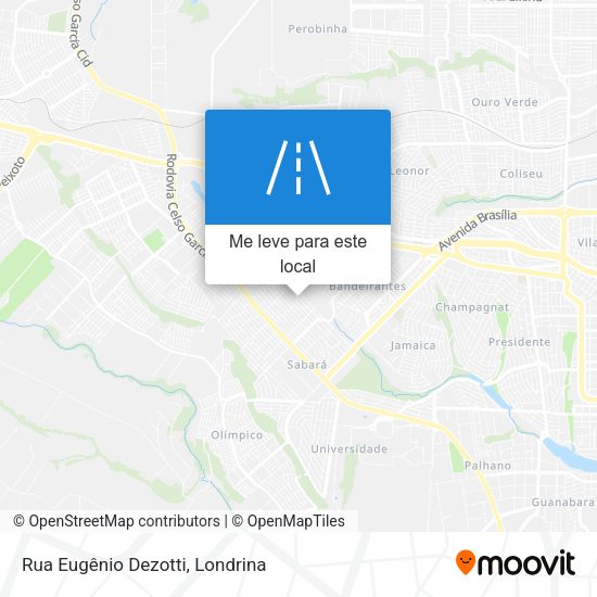 Rua Eugênio Dezotti mapa