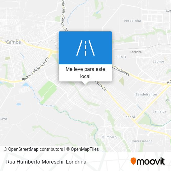 Rua Humberto Moreschi mapa