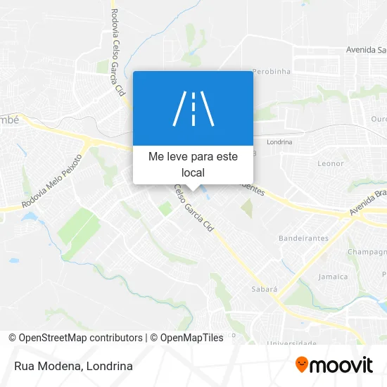 Rua Modena mapa