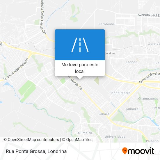Rua Ponta Grossa mapa