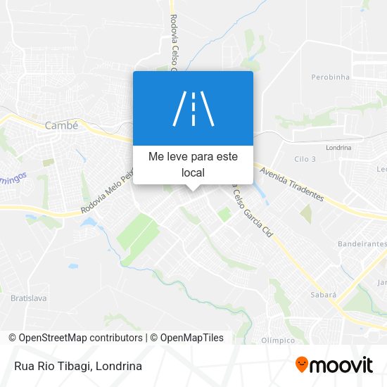 Rua Rio Tibagi mapa
