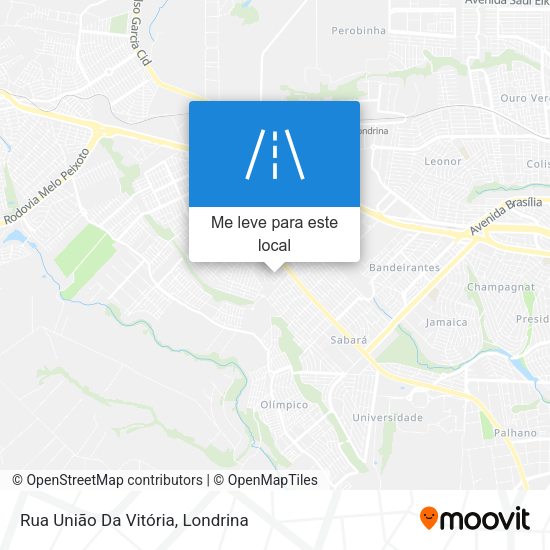 Rua União Da Vitória mapa