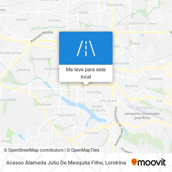 Acesso Alameda Júlio De Mesquita Filho mapa