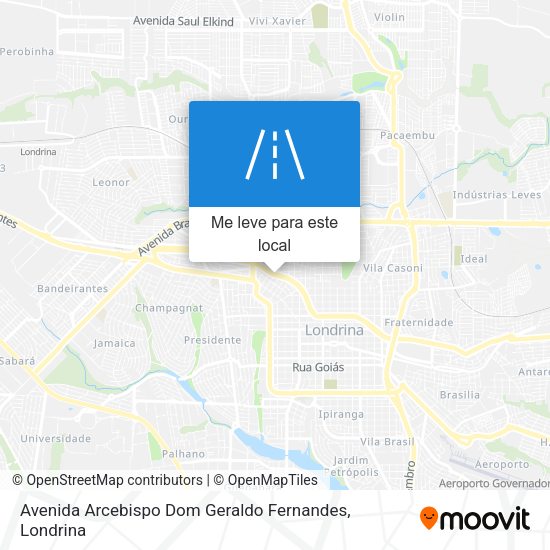 Avenida Arcebispo Dom Geraldo Fernandes mapa