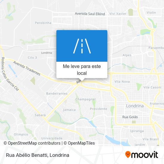 Rua Abélio Benatti mapa