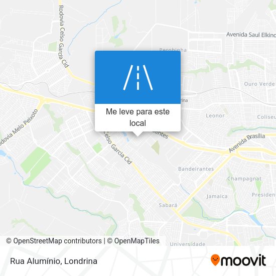 Rua Alumínio mapa