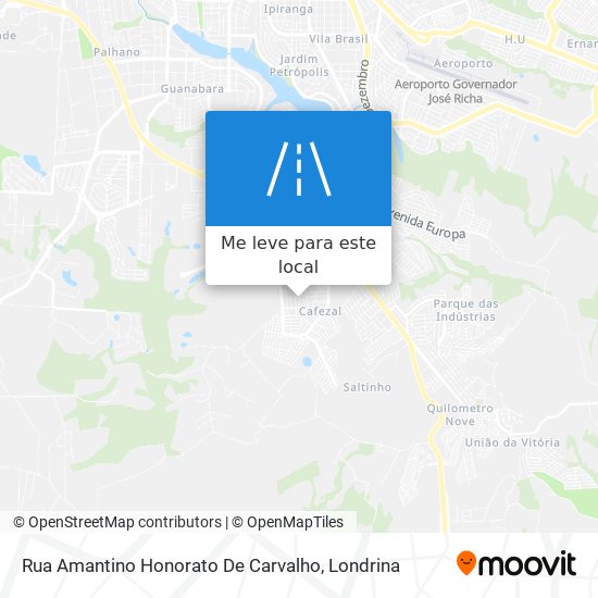 Rua Amantino Honorato De Carvalho mapa