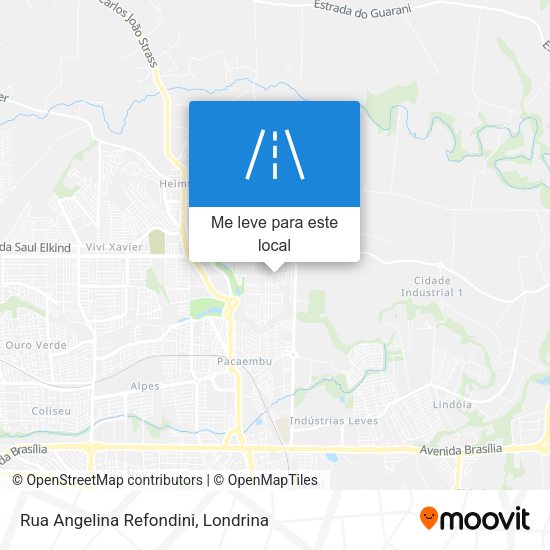 Rua Angelina Refondini mapa