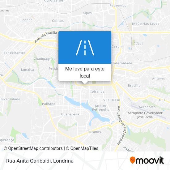 Rua Anita Garibaldi mapa