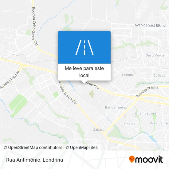 Rua Antimônio mapa
