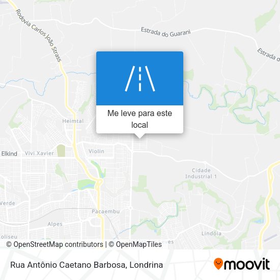 Rua Antônio Caetano Barbosa mapa