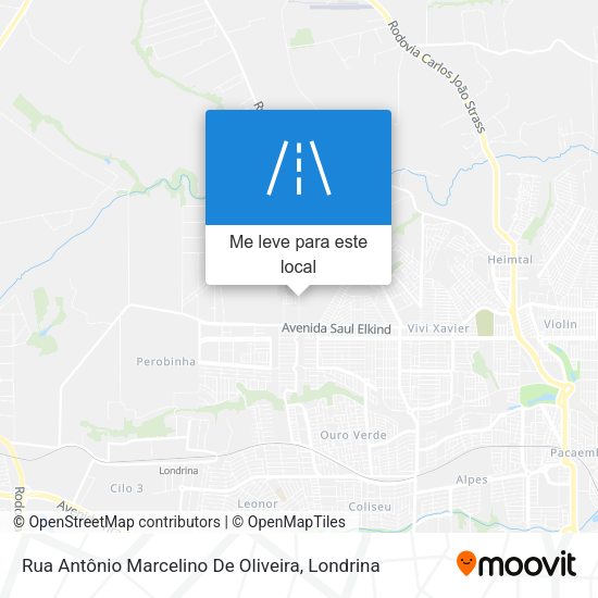 Rua Antônio Marcelino De Oliveira mapa
