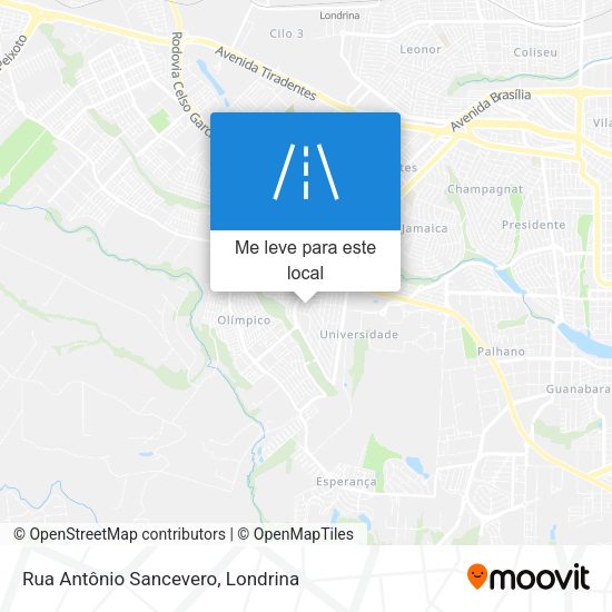 Rua Antônio Sancevero mapa