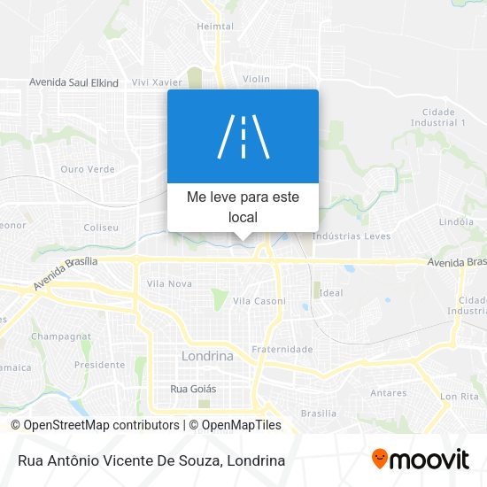 Rua Antônio Vicente De Souza mapa