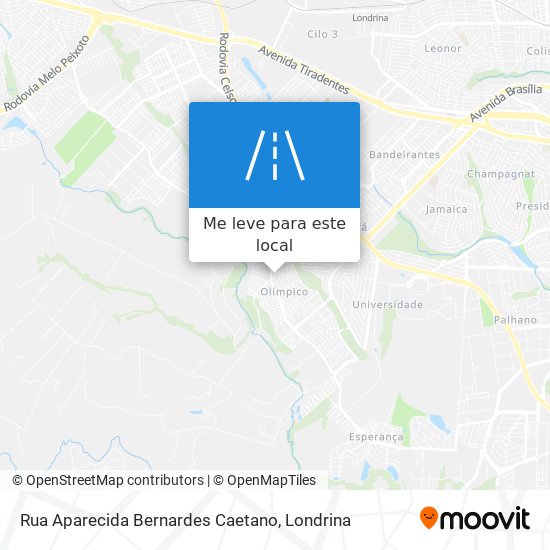 Rua Aparecida Bernardes Caetano mapa