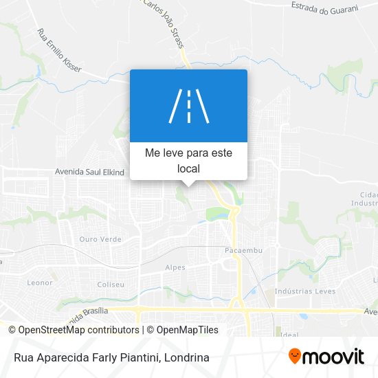 Rua Aparecida Farly Piantini mapa
