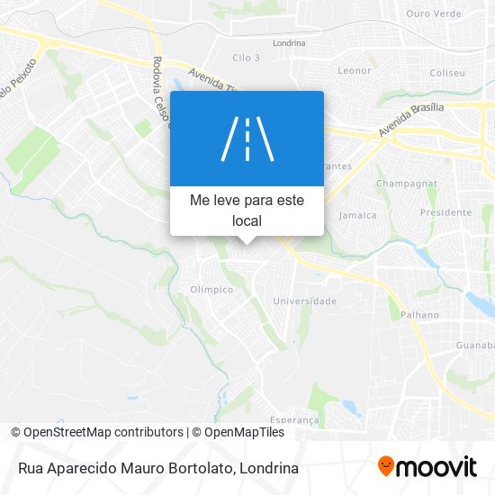 Rua Aparecido Mauro Bortolato mapa