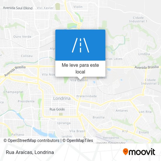Rua Araícas mapa
