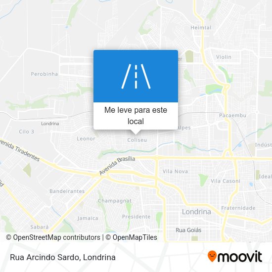 Rua Arcindo Sardo mapa