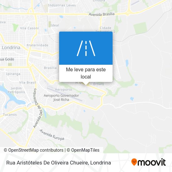 Rua Aristóteles De Oliveira Chueire mapa