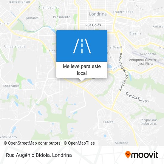 Rua Augênio Bidoia mapa