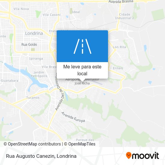 Rua Augusto Canezin mapa