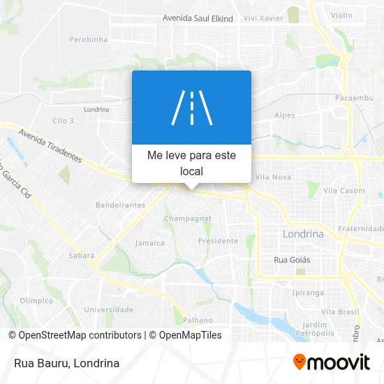 Rua Bauru mapa