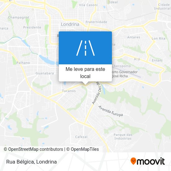 Rua Bélgica mapa