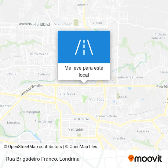 Rua Brigadeiro Franco mapa