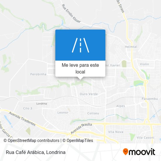 Rua Café Arábica mapa
