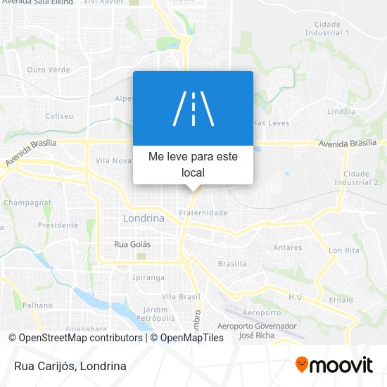 Rua Carijós mapa