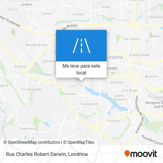 Rua Charles Robert Darwin mapa