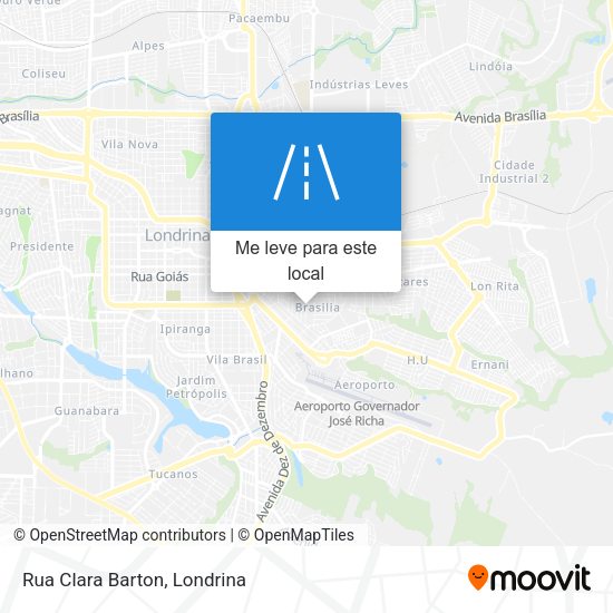 Rua Clara Barton mapa