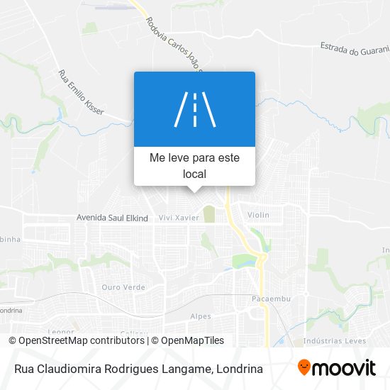 Rua Claudiomira Rodrigues Langame mapa