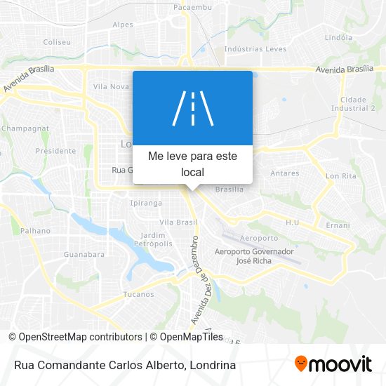 Rua Comandante Carlos Alberto mapa