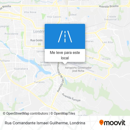 Rua Comandante Ismael Guilherme mapa