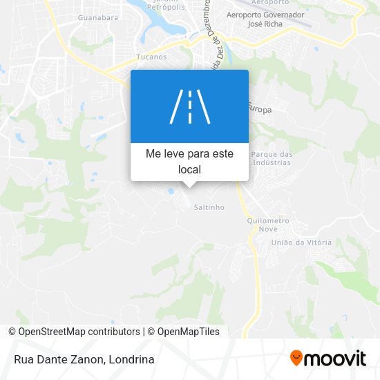 Rua Dante Zanon mapa