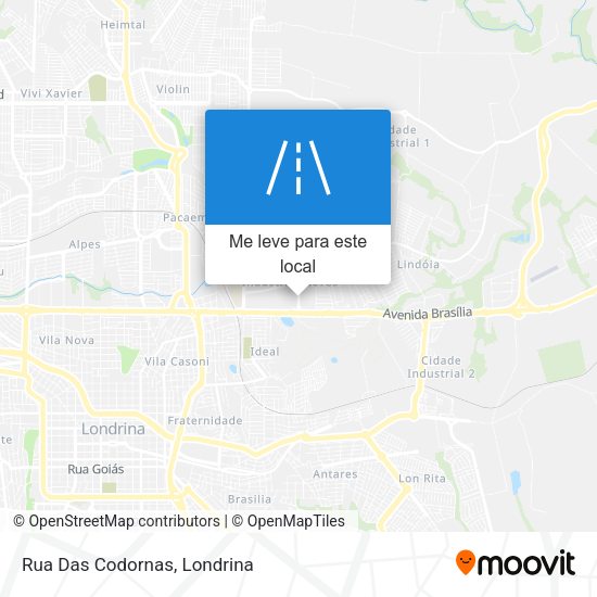 Rua Das Codornas mapa
