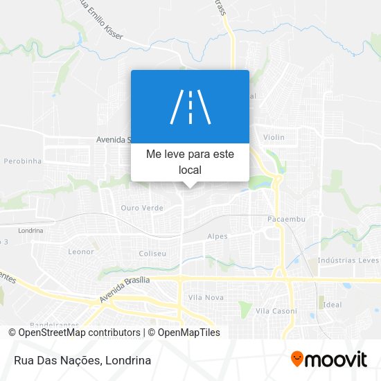 Rua Das Nações mapa