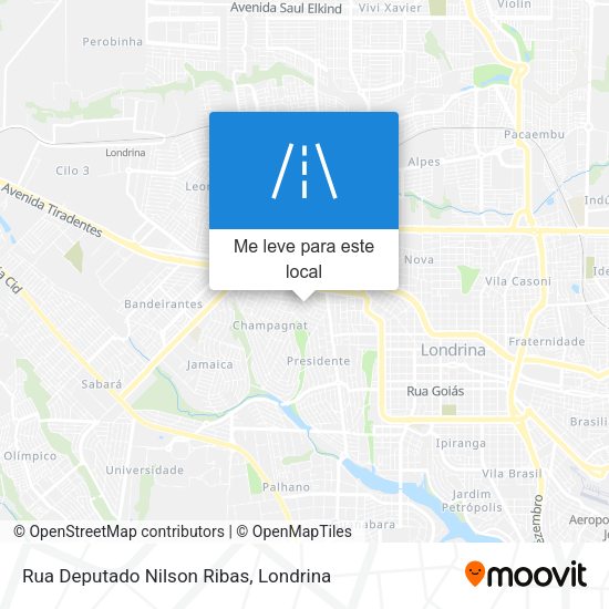 Rua Deputado Nilson Ribas mapa